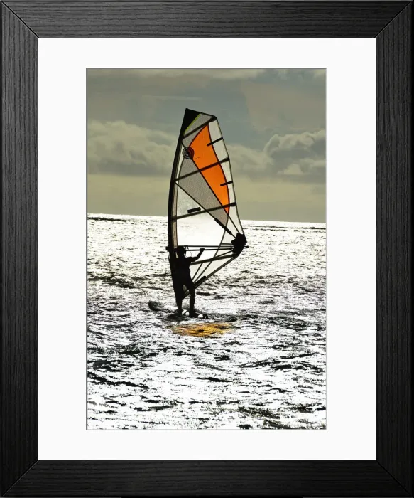 Framed Print : Windsurfing off the Le Morne Peninsula, Mauritius, Indian Ocean Framed Print : Windsurfing off the Le Morne Peninsula, Mauritius, Indian Ocean