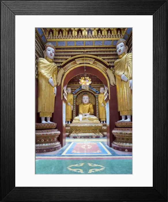 Framed Print : Asia, Southeast Asia, Myanmar, Monywa, Thanboddhay Paya, buddha images inside the temple Framed Print : Asia, Southeast Asia, Myanmar, Monywa, Thanboddhay Paya, buddha images inside the temple