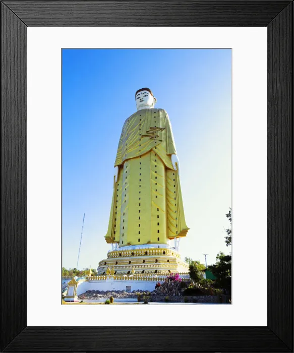 Framed Print : Asia, Southeast Asia, Myanmar, Bodhi Tataung Laykyun Sekkya standing Buddha statue Framed Print : Asia, Southeast Asia, Myanmar, Bodhi Tataung Laykyun Sekkya standing Buddha statue