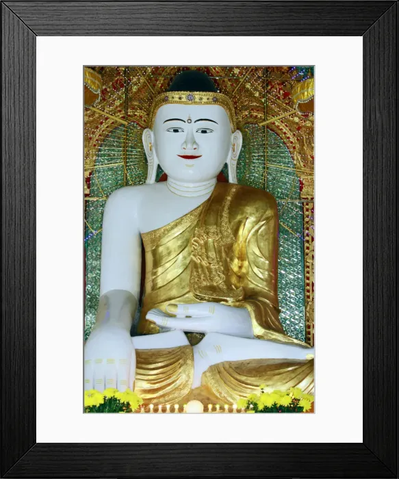 Framed Print : Asia, Southeast Asia, Myanmar, Sagaing, Sagaing hill, buddha statue in the main temple Framed Print : Asia, Southeast Asia, Myanmar, Sagaing, Sagaing hill, buddha statue in the main temple