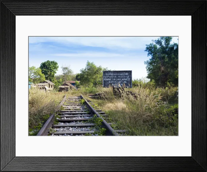 Framed Print : Asia, Southeast Asia, Myanmar, Mon, Thanpyuzayat / Thanbyuzayat, Death railway, remnant Framed Print : Asia, Southeast Asia, Myanmar, Mon, Thanpyuzayat / Thanbyuzayat, Death railway, remnant