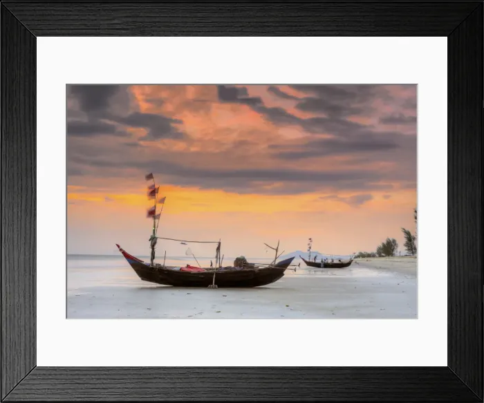 Framed Print : Asia, Southeast Asia, Myanmar, Tanintharyi Region, Dawei, Maungmakan, fishing boats Framed Print : Asia, Southeast Asia, Myanmar, Tanintharyi Region, Dawei, Maungmakan, fishing boats