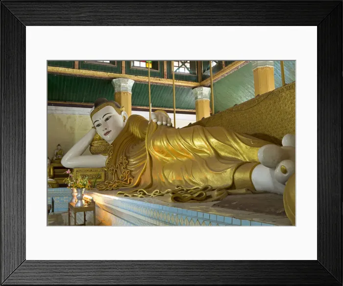 Framed Print : Asia, Southeast Asia, Myanmar, Mawlamyine, reclining buddha in the Kyaik Tan Lan pagoda Framed Print : Asia, Southeast Asia, Myanmar, Mawlamyine, reclining buddha in the Kyaik Tan Lan pagoda
