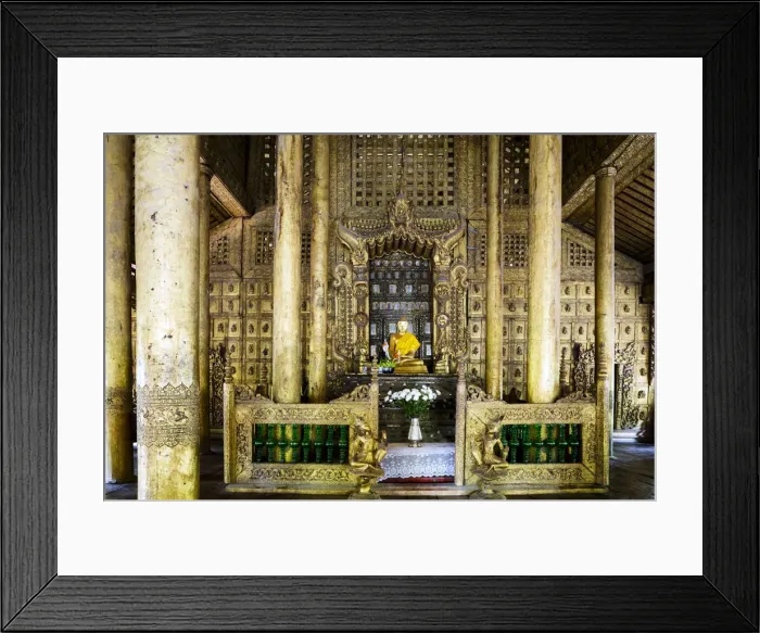 Framed Print : Asia, Southeast Asia, Myanmar, Mandalay, Golden Palace Monastery (Shwenandaw Kyaung) Framed Print : Asia, Southeast Asia, Myanmar, Mandalay, Golden Palace Monastery (Shwenandaw Kyaung)