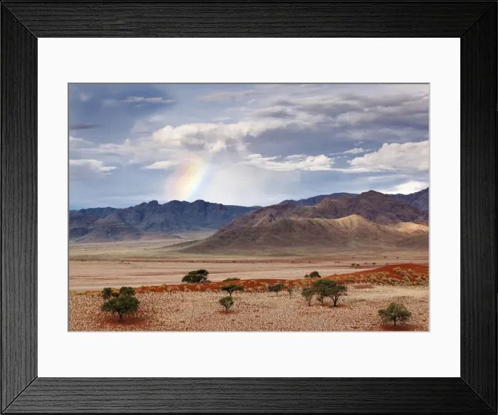 Framed Print : Rainbow, Namibia, Africa Framed Print : Rainbow, Namibia, Africa