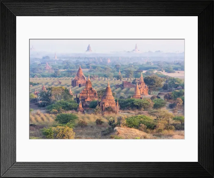 Framed Print : Pagodas in Bagan, Myanmar Framed Print : Pagodas in Bagan, Myanmar