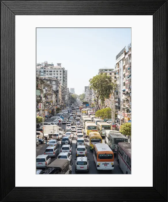 Framed Print : Mahabandoola Road, Yangon, Myanmar Framed Print : Mahabandoola Road, Yangon, Myanmar