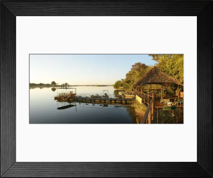 Framed Print : Africa, Namibia, Okavango river, Mahangu Safari lodge Framed Print : Africa, Namibia, Okavango river, Mahangu Safari lodge
