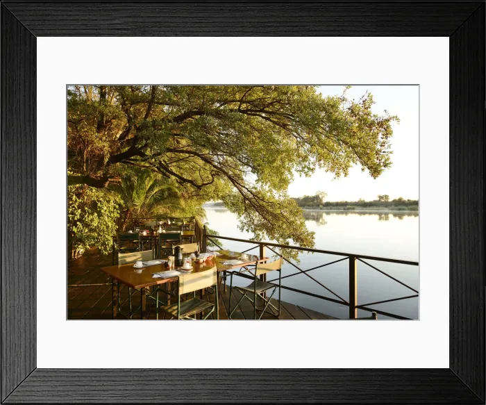 Framed Print : Africa, Namibia, Okavango river, Mahangu Safari lodge Framed Print : Africa, Namibia, Okavango river, Mahangu Safari lodge