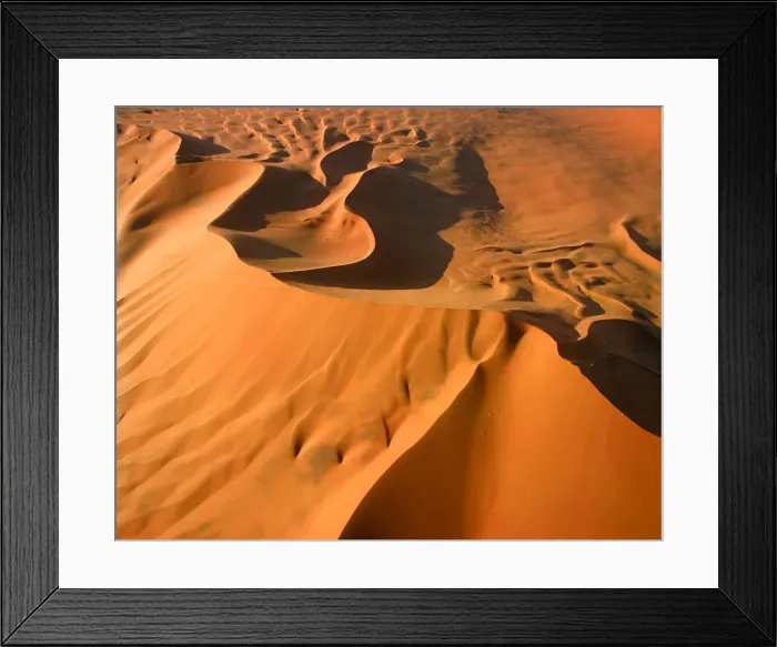Framed Print : Aerial View of Sand Dunes, Sossusvlei, Namibia, Africa