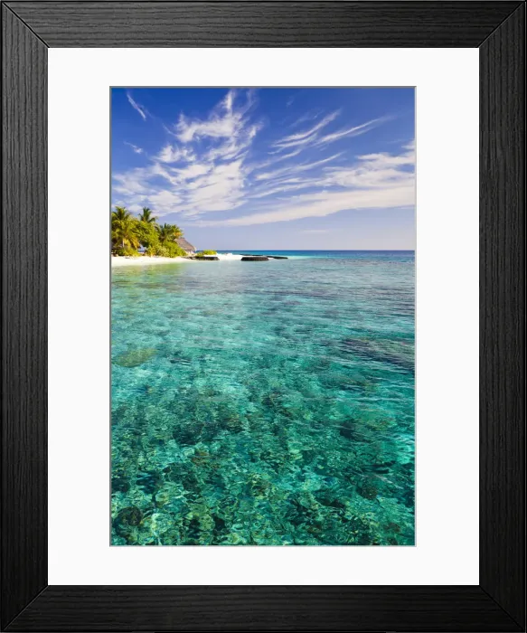 Framed Print : Maldives, Rasdhoo Atoll, Kuramathi Island