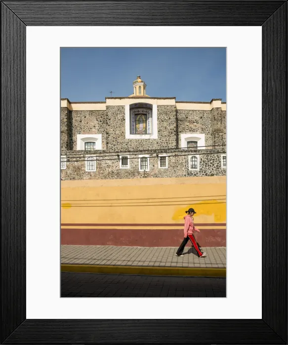 Framed Print : Street scene, Cholula, Puebla Province, Mexico Framed Print : Street scene, Cholula, Puebla Province, Mexico