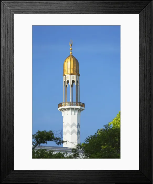 Framed Print : Minaret of Grand Friday Mosque, Male, North Male Atoll, Maldives