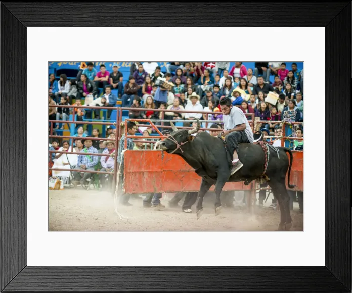 Framed Print : Rodeo at Santa Cruz Papalutla, Oaxaca, Mexico