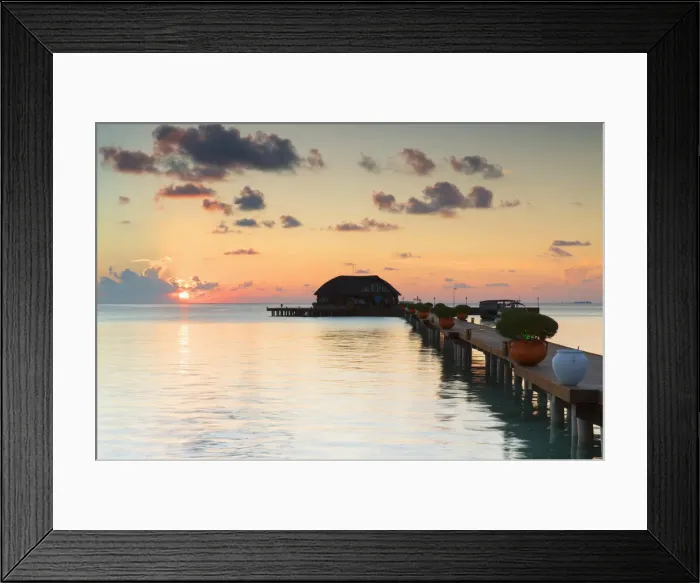 Framed Print : Pier at Olhuveli Beach and Spa Resort, South Male Atoll, Kaafu Atoll, Maldives (PR) Framed Print : Pier at Olhuveli Beach and Spa Resort, South Male Atoll, Kaafu Atoll, Maldives (PR)