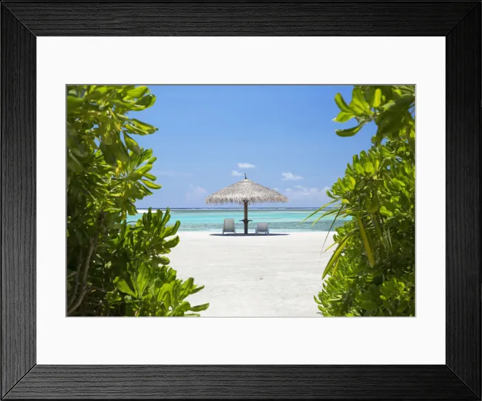 Framed Print : Sunloungers at Olhuveli Beach and Spa Resort, South Male Atoll, Kaafu Atoll, Maldives Framed Print : Sunloungers at Olhuveli Beach and Spa Resort, South Male Atoll, Kaafu Atoll, Maldives