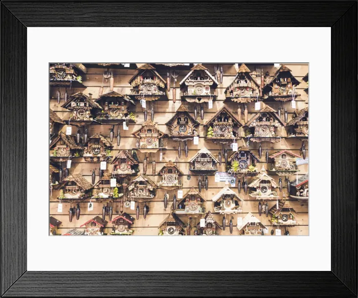 Framed Print : Cuckoo clocks, Black Forest, Baden-WAorttemberg, Germany Framed Print : Cuckoo clocks, Black Forest, Baden-WAorttemberg, Germany