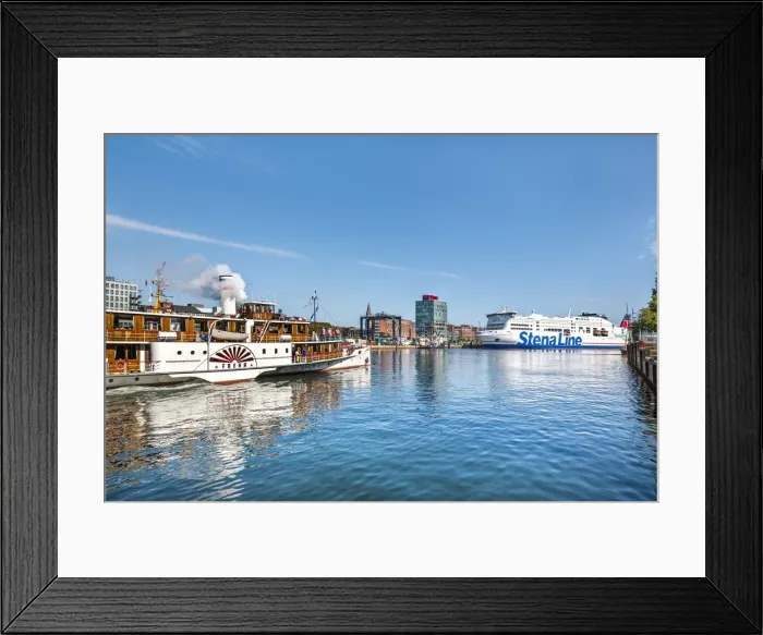 Framed Print : View towards the city and harbour, Kiel, Baltic coast, Schleswig-Holstein, Germany Framed Print : View towards the city and harbour, Kiel, Baltic coast, Schleswig-Holstein, Germany
