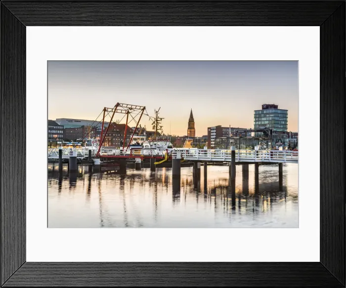 Framed Print : View towards the city, Kiel, Baltic coast, Schleswig-Holstein, Germany Framed Print : View towards the city, Kiel, Baltic coast, Schleswig-Holstein, Germany