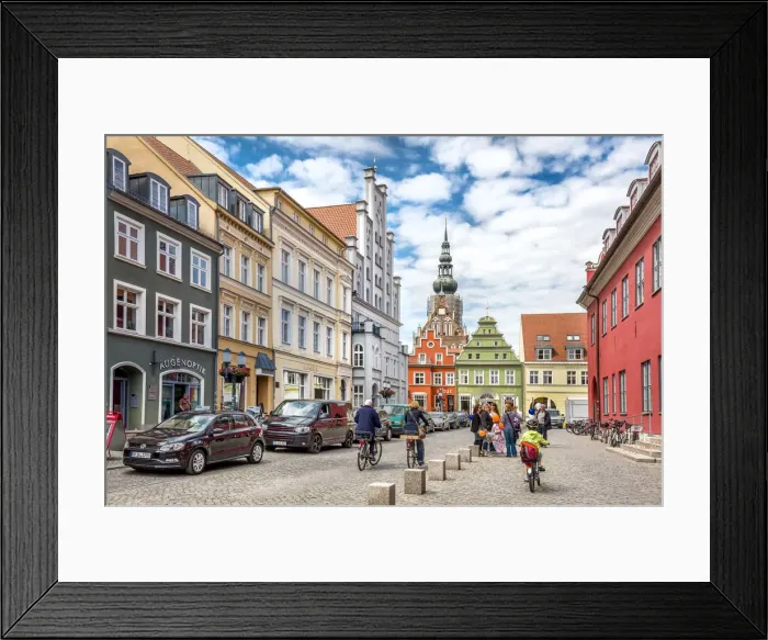 Framed Print : Old town and Nikolai church, Greifswald, Mecklenburg-Western Pomerania, Germany Framed Print : Old town and Nikolai church, Greifswald, Mecklenburg-Western Pomerania, Germany