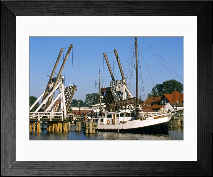 Framed Print : Drawbridge, Wieck, Greifswald, Mecklenburg-Western Pomerania, Germany Framed Print : Drawbridge, Wieck, Greifswald, Mecklenburg-Western Pomerania, Germany