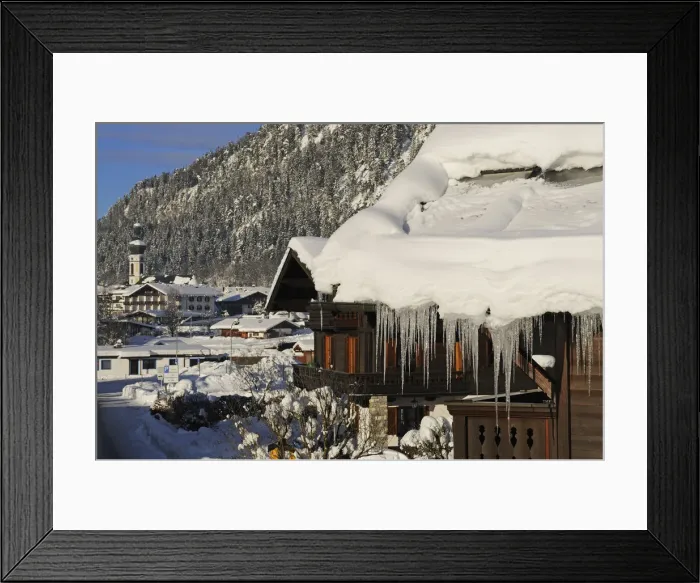 Framed Print : Chalet, Kaiserblick, Reit im Winkl, Chiemgau, Bavaria, Germany Framed Print : Chalet, Kaiserblick, Reit im Winkl, Chiemgau, Bavaria, Germany
