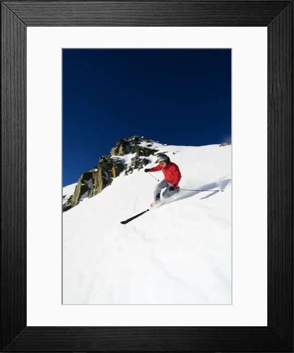 Framed Print : Telemark, Skier, Alps, Germany Framed Print : Telemark, Skier, Alps, Germany