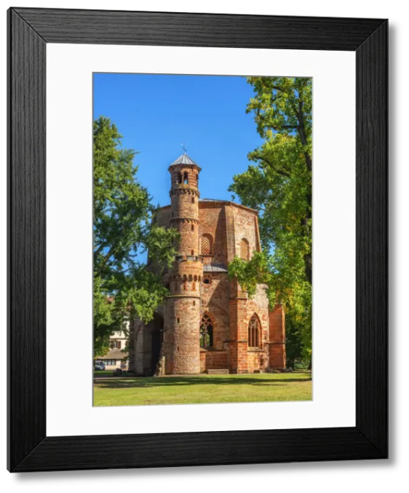 Framed Print : 10th century Old tower, oldest religious building at the Saarland, Mettlach, Saarland Framed Print : 10th century Old tower, oldest religious building at the Saarland, Mettlach, Saarland