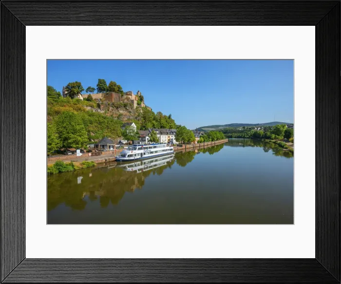 Framed Print : View at Saarburg with Saarburg castle and river Saar, Rhineland-Palatinate, Germany Framed Print : View at Saarburg with Saarburg castle and river Saar, Rhineland-Palatinate, Germany