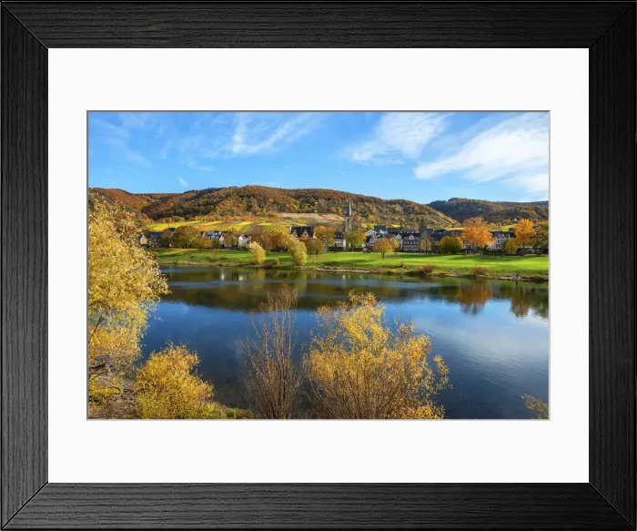 Framed Print : Bruttig-Frankel, Mosel valley, Rhineland-Palatinate, Germany