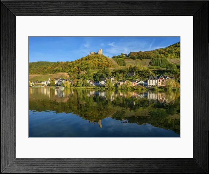 Framed Print : Bernkastle-Kues with Landshut castle, Mosel valley, Rhineland-Palatinate, Germany Framed Print : Bernkastle-Kues with Landshut castle, Mosel valley, Rhineland-Palatinate, Germany