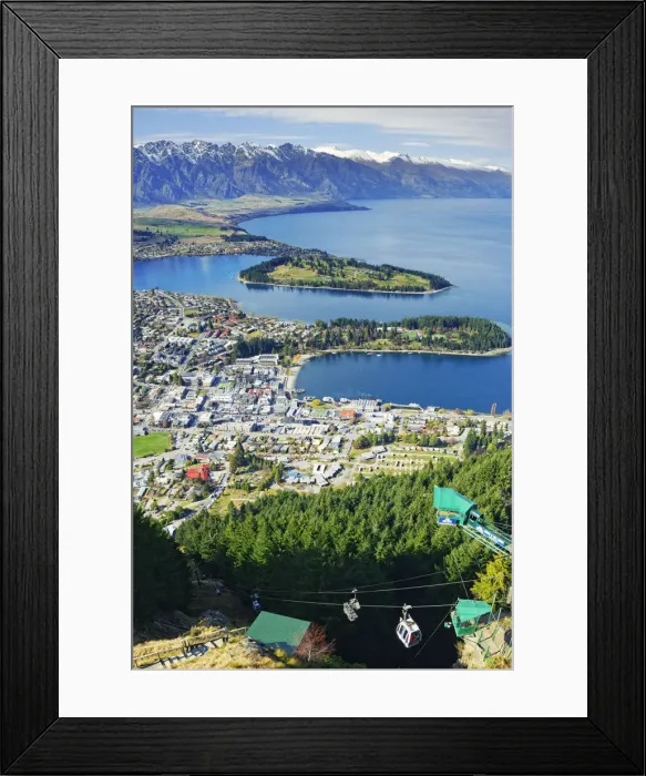 Framed Print : Cable car, Queenstown, South Island, New Zealand Framed Print : Cable car, Queenstown, South Island, New Zealand