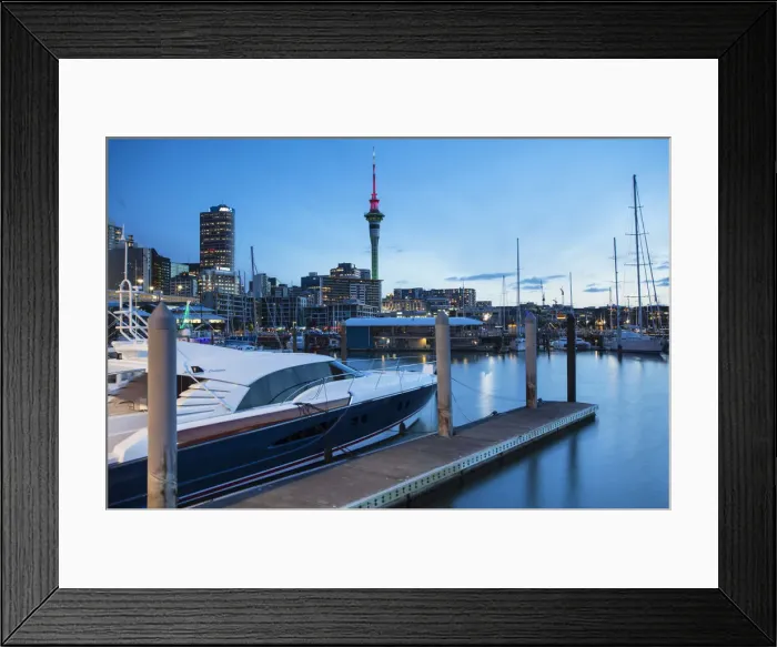 Framed Print : Viaduct Harbour at dusk, Auckland, North Island, New Zealand Framed Print : Viaduct Harbour at dusk, Auckland, North Island, New Zealand