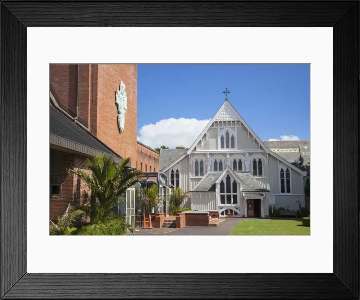 Framed Print : Holy Trinity Cathedral and St Marys Church, Parnell, Auckland, North Island