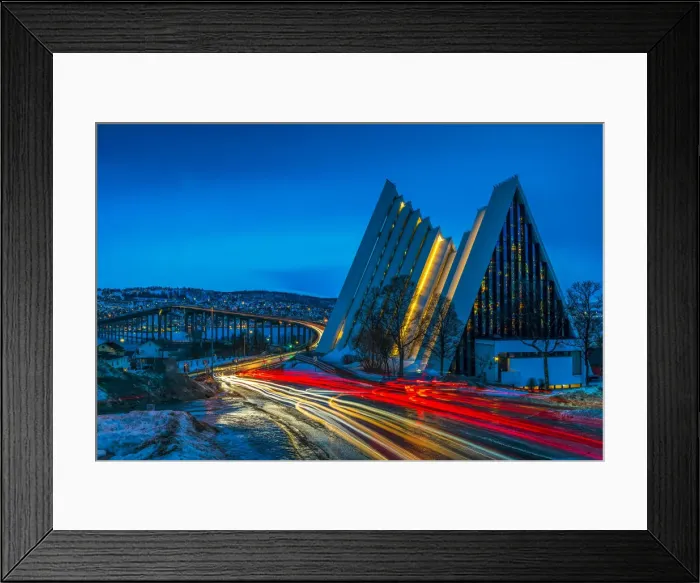 Framed Print : Arctic Cathedral at Twilight, Tromso, Norway Framed Print : Arctic Cathedral at Twilight, Tromso, Norway