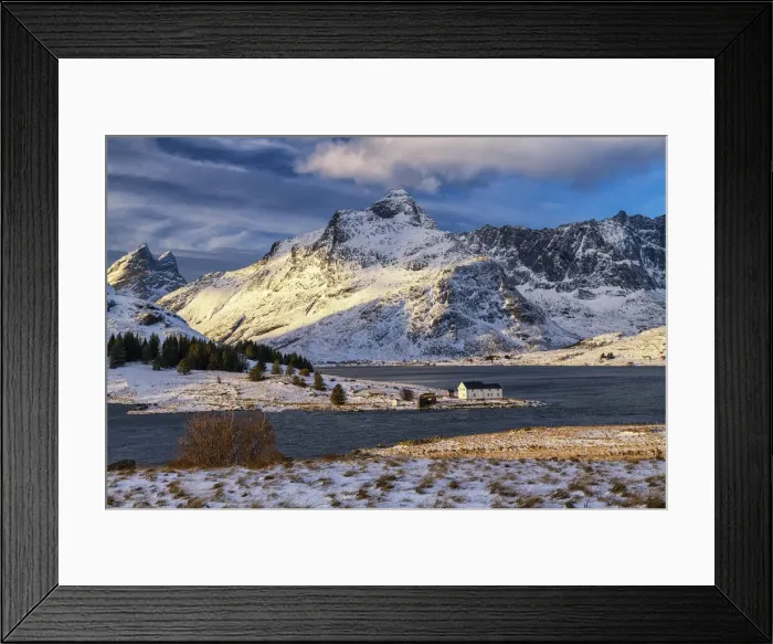 Framed Print : Lone House at Straumsnes, Lofoten Islands, Norway Framed Print : Lone House at Straumsnes, Lofoten Islands, Norway