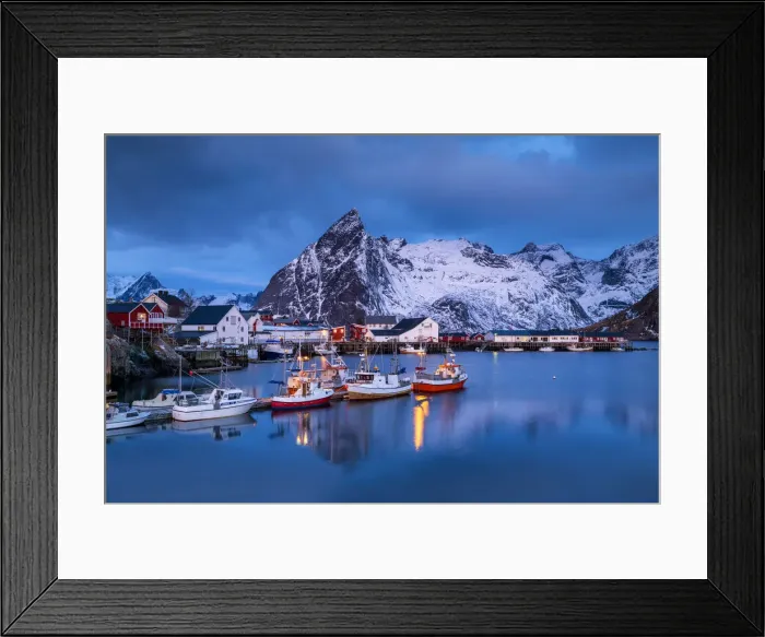 Framed Print : Hamnoy Harbour, Lofoten Islands, Norway Framed Print : Hamnoy Harbour, Lofoten Islands, Norway