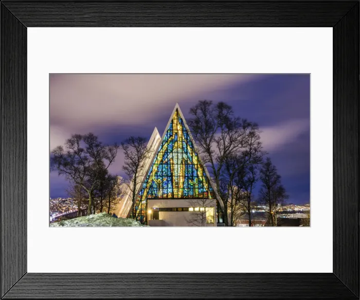 Framed Print : Arctic Cathedral at Twilight, Tromso, Norway Framed Print : Arctic Cathedral at Twilight, Tromso, Norway