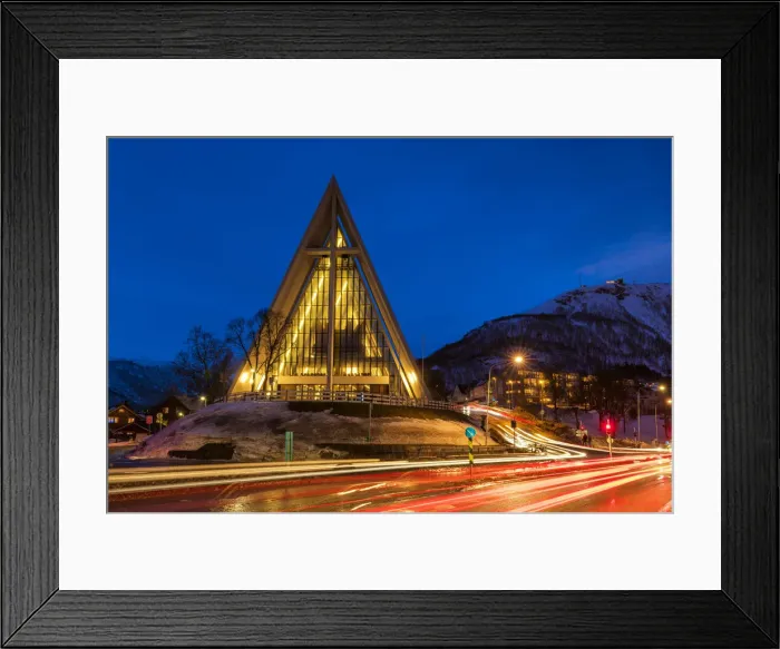 Framed Print : Arctic Cathedral at Twilight, Tromso, Norway Framed Print : Arctic Cathedral at Twilight, Tromso, Norway