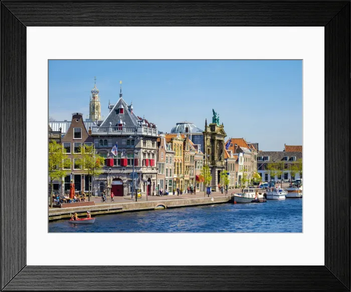 Framed Print : Netherlands, North Holland, Haarlem. Buildings along the Spaarne River Framed Print : Netherlands, North Holland, Haarlem. Buildings along the Spaarne River