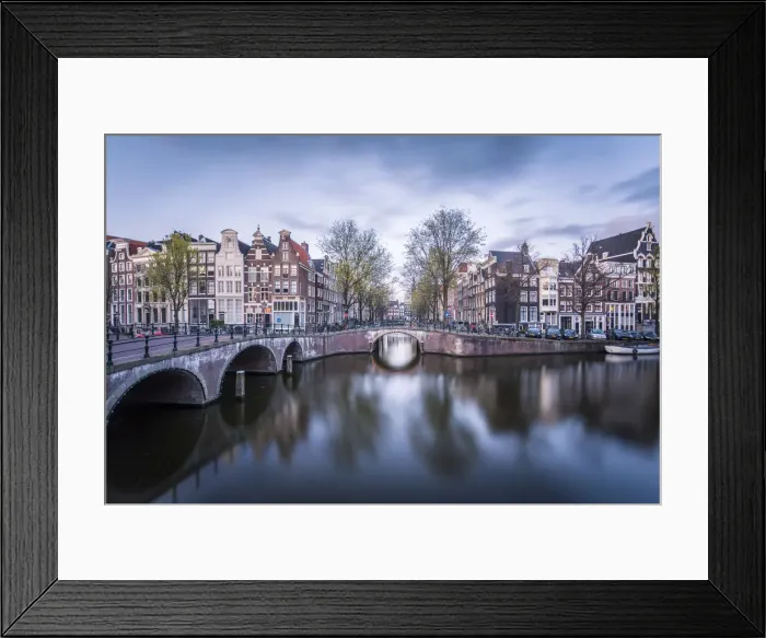 Framed Print : Canal Crossroads At Keizersgracht, Amsterdam, Netherlands Framed Print : Canal Crossroads At Keizersgracht, Amsterdam, Netherlands
