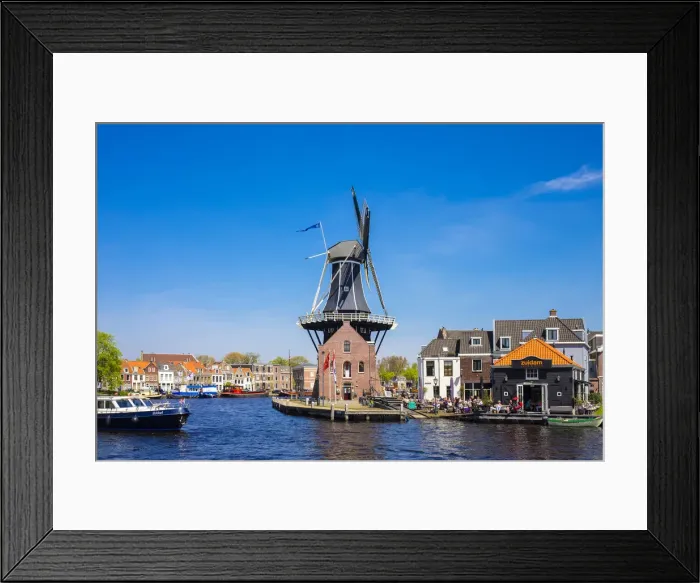 Framed Print : Netherlands, North Holland, Haarlem. Windmill De Adriaan on the Spaarne River Framed Print : Netherlands, North Holland, Haarlem. Windmill De Adriaan on the Spaarne River