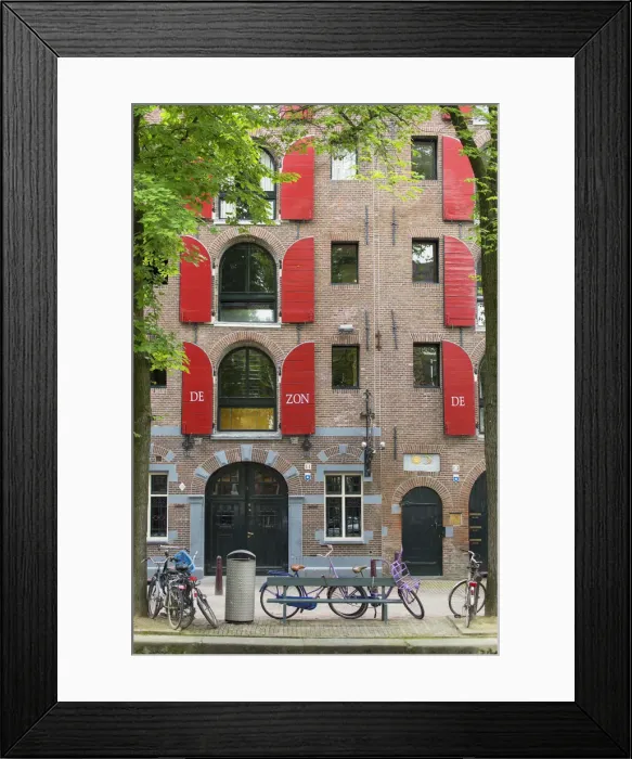 Framed Print : Typical housing along canals, Amsterdam, Netherlands Framed Print : Typical housing along canals, Amsterdam, Netherlands