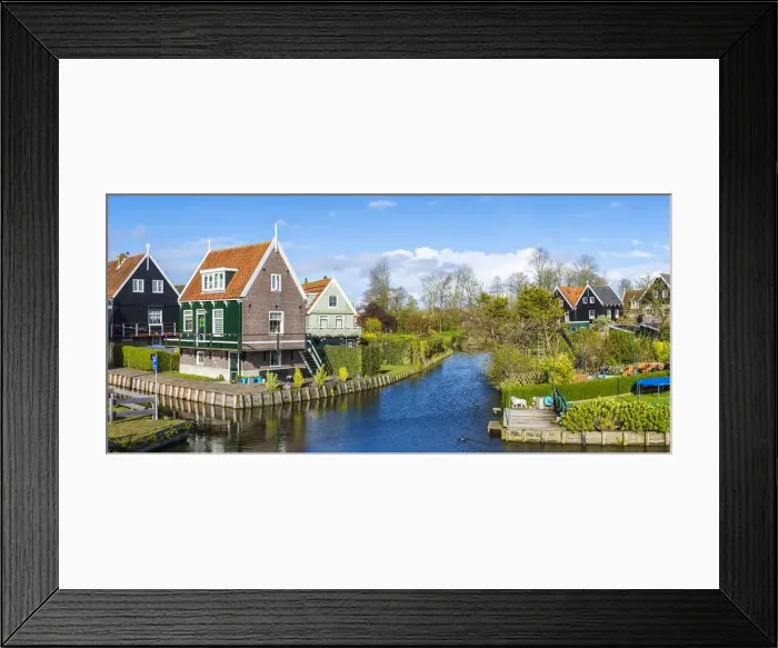 Framed Print : Characteristic wooden houses of Marken, Waterland, North Holland Framed Print : Characteristic wooden houses of Marken, Waterland, North Holland
