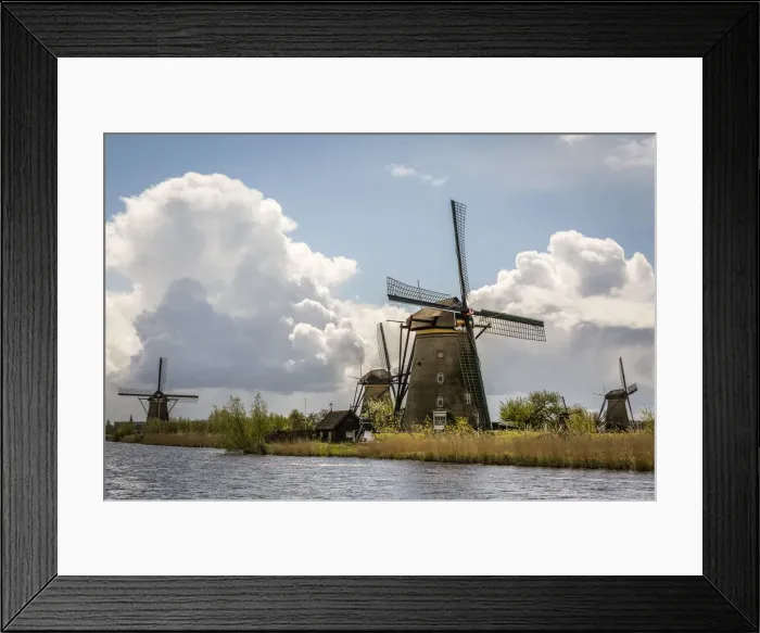 Framed Print : Kinderdijk, windmills in Holland, world heritage site Framed Print : Kinderdijk, windmills in Holland, world heritage site