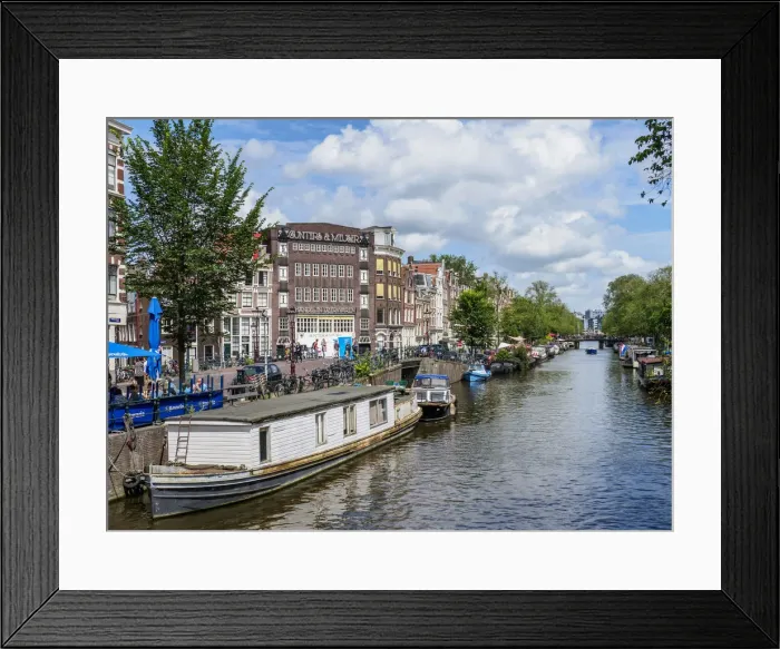 Framed Print : Prinsengracht Canal, Amsterdam, North Holland, The Netherlands Framed Print : Prinsengracht Canal, Amsterdam, North Holland, The Netherlands
