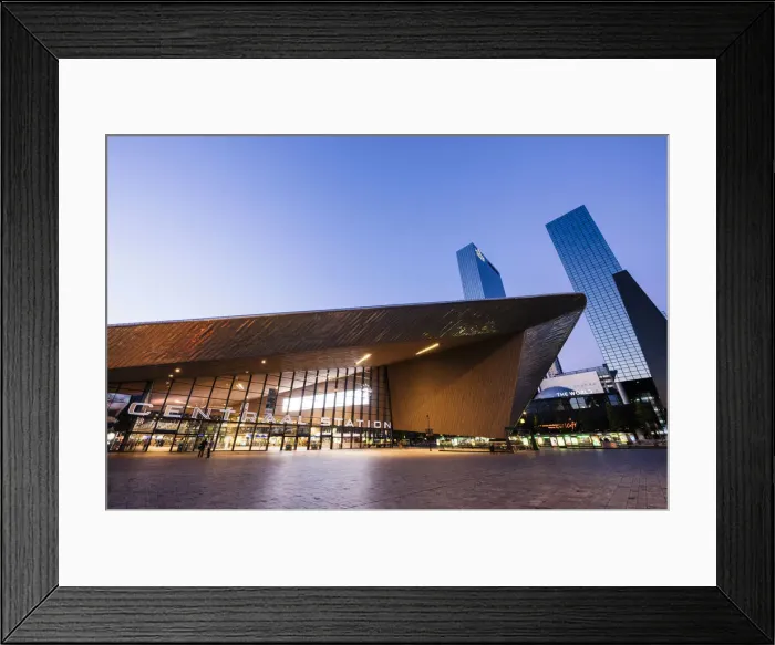 Framed Print : Exterior of Rotterdam Central Station & Delftse Poort, Rotterdam, Netherlands Framed Print : Exterior of Rotterdam Central Station & Delftse Poort, Rotterdam, Netherlands