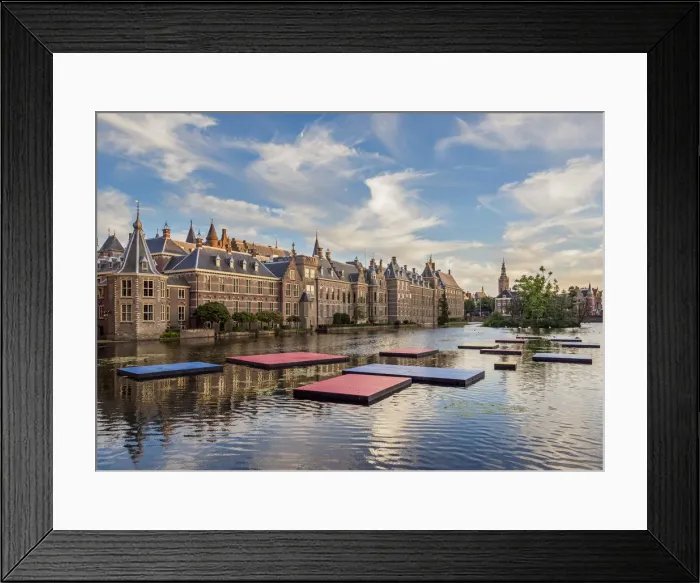 Framed Print : Hofvijver and Binnenhof, The Hague, South Holland, The Netherlands Framed Print : Hofvijver and Binnenhof, The Hague, South Holland, The Netherlands
