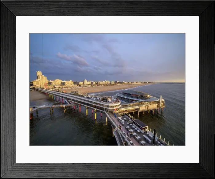 Framed Print : Pier in Scheveningen, elevated view, The Hague, South Holland, The Netherlands Framed Print : Pier in Scheveningen, elevated view, The Hague, South Holland, The Netherlands