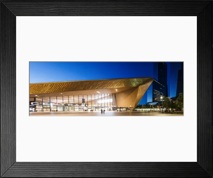 Framed Print : Exterior of Rotterdam Central Station at night, Rotterdam, Netherlands Framed Print : Exterior of Rotterdam Central Station at night, Rotterdam, Netherlands